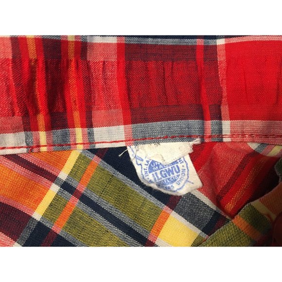 Vintage 60s 70s Plaid Maxi Skirt, Red Blue Plaid A Line Skirt, Hippie Academia - Picture 14 of 14